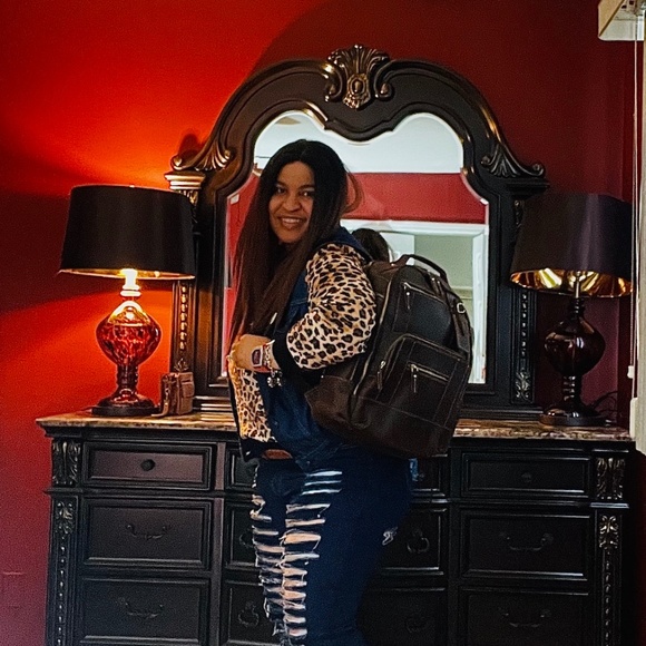 LEATHER BACKPACK - CHOCOLATE BROWN LEATHER BACKPACK - WOW! - Picture 2 of 11